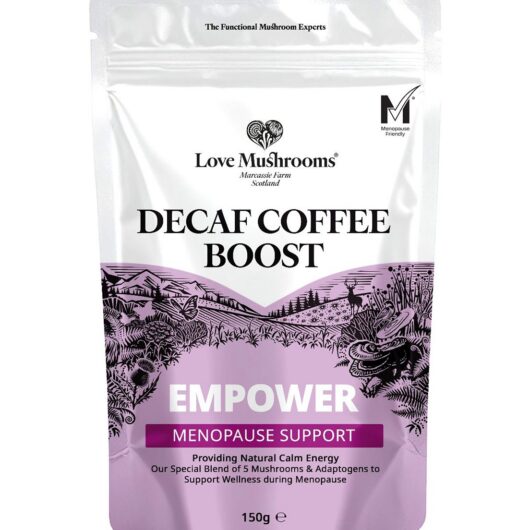 Love Mushrooms Empower - Menopause Decaf Coffee With Mushrooms, Adaptogens, And B Vitamins, 150g
