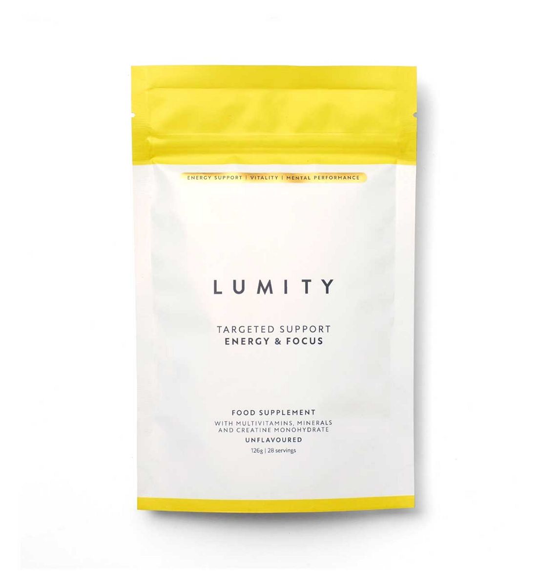 Lumity Energy Powder - 28 Servings Pouch 126G Each
