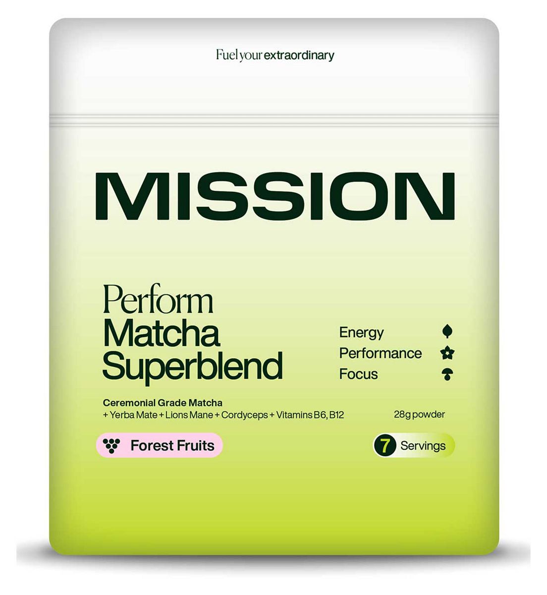 MISSION Perform Matcha Powder Superblend Forest Fruits 28g