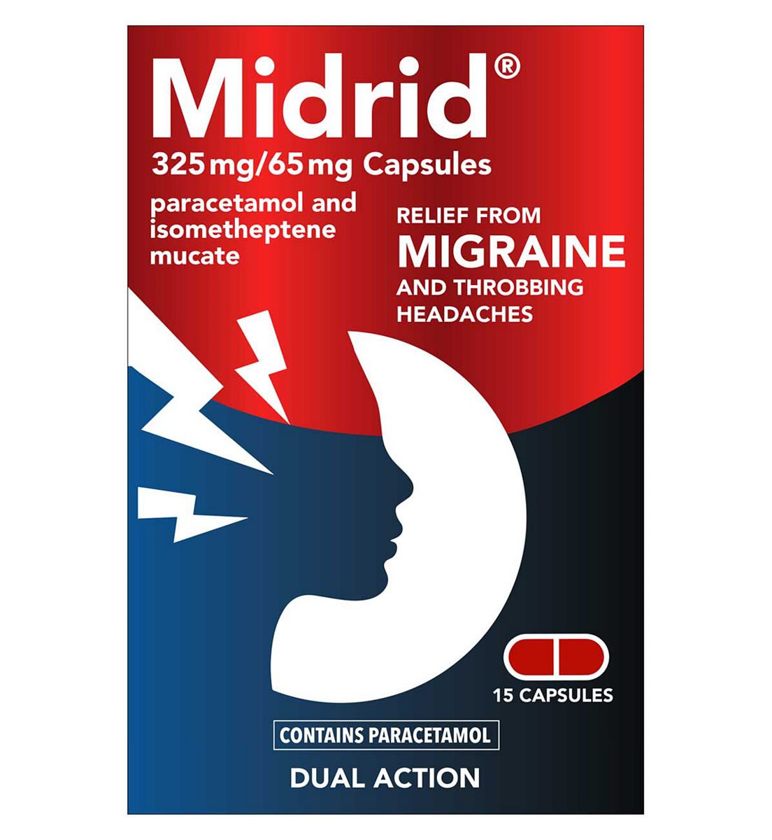Midrid 325Mg/65Mg Capsules - 15