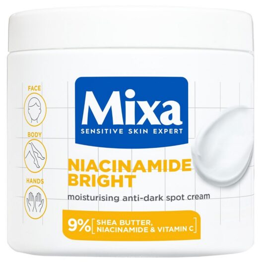 Mixa Body Cream, Niacinamide Bright Moisturizing Anti-Dark Spot 400ml