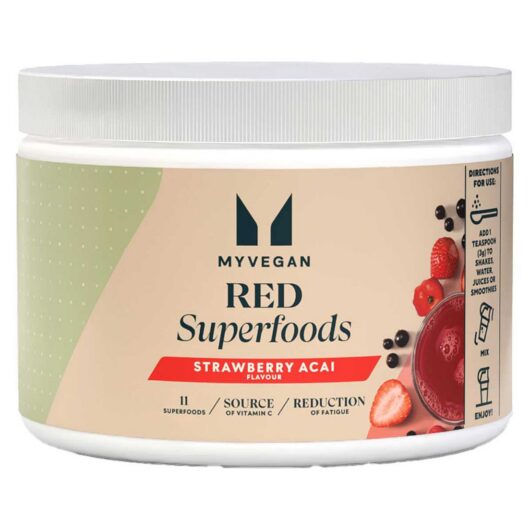 Myprotein Myvitamins Red Superfoods Powder Blend Strawberry And Acai 150g