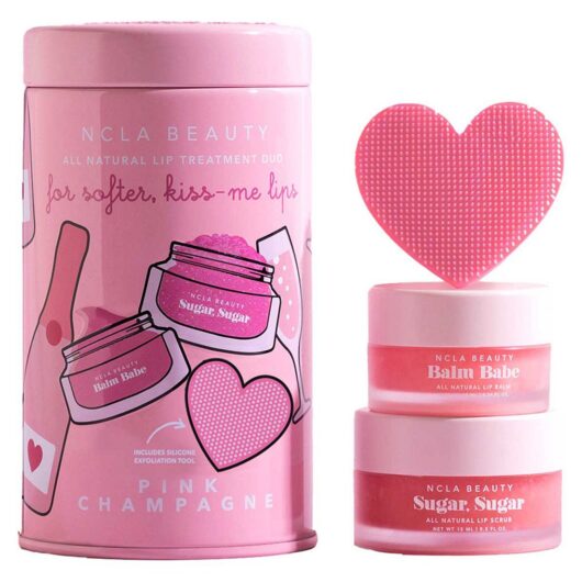 NCLA Beauty Ncla Pink Champagne Lip Care 2 Pcs Set - 10Ml Balm + 15Ml Scrub