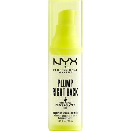 NYX Professional Makeup Primer, Plump Right Back Primer & Serum, Enriched With Hyaluronic Acid, 30ml