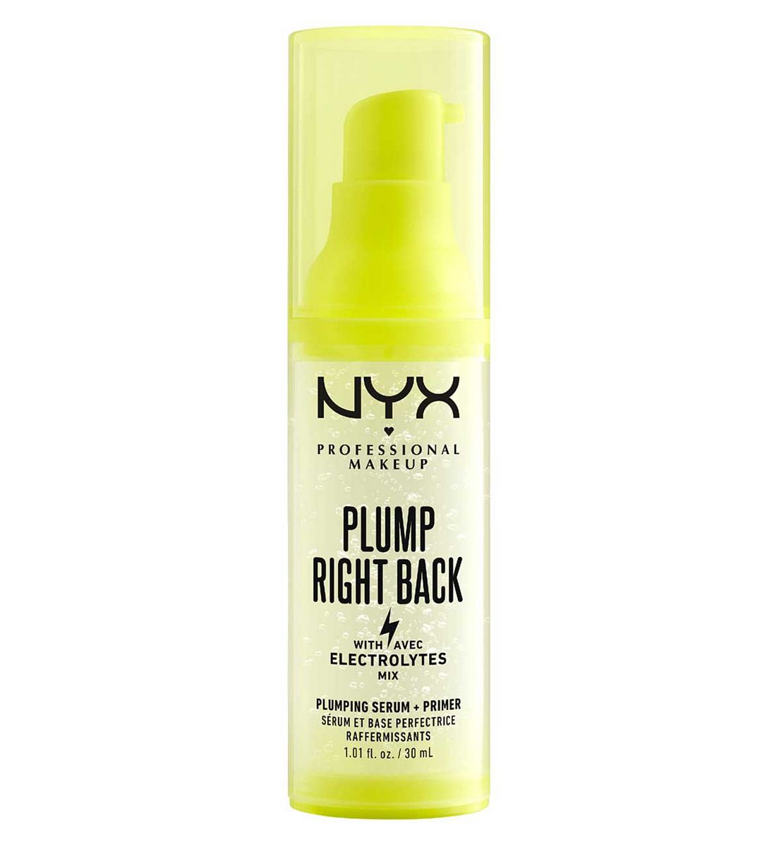NYX Professional Makeup Primer, Plump Right Back Primer & Serum, Enriched With Hyaluronic Acid, 30ml