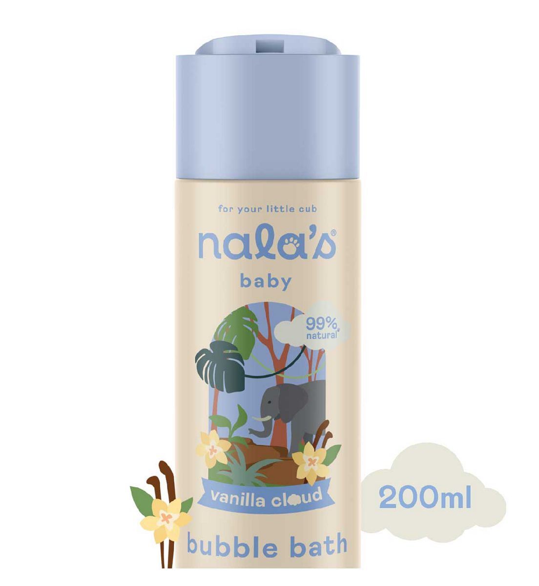 Nalas Baby Nala's Baby Bubble Bath Vanilla Cloud200 ml, 200ml