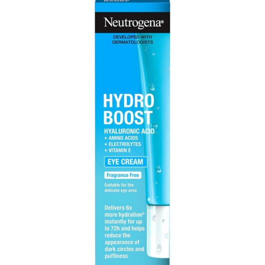 Neutrogena Hydro Boost Hydrating Eye Cream Hyaluronic Acid, Vitamin E, Amino Acids, Electrolytes