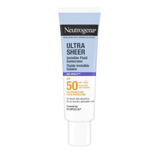 Neutrogena Ultra Sheer Invisible Fluid Sunscreen Age Shield Spf50 50ml