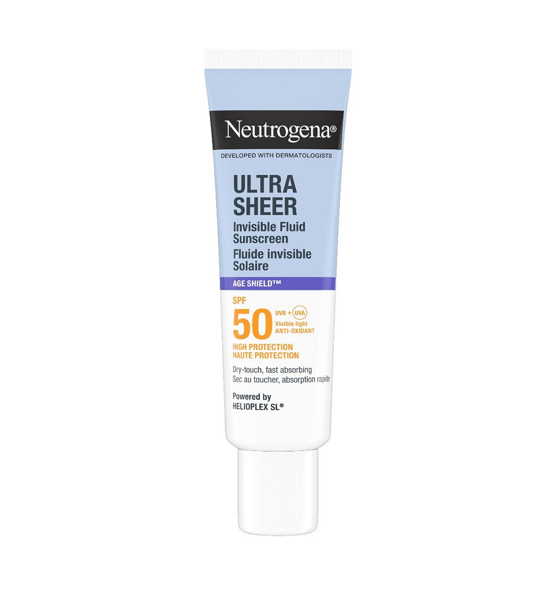 Neutrogena Ultra Sheer Invisible Fluid Sunscreen Age Shield Spf50 50ml