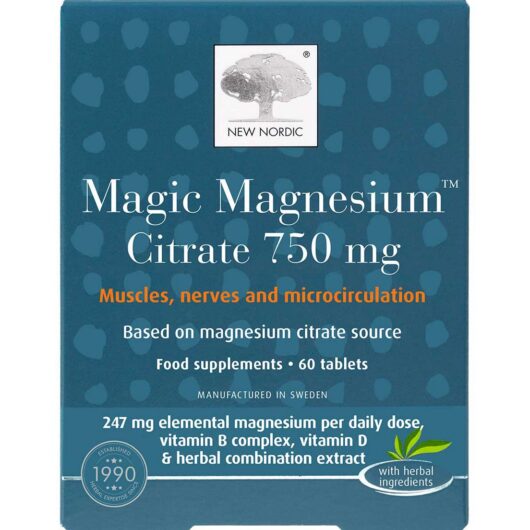 New Nordic Magic Magnesium Citrate 750Mg 60 Tablets