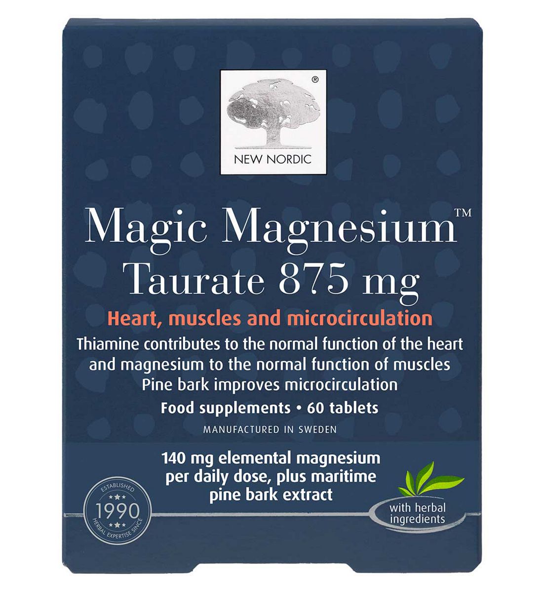 New Nordic Magic Magnesium™ Taurate 875Mg 60 Tablets