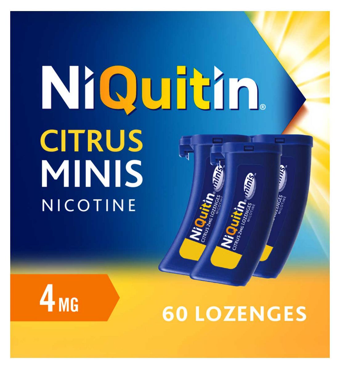 Niquitin Minis Citrus 4Mg Lozenges - 60