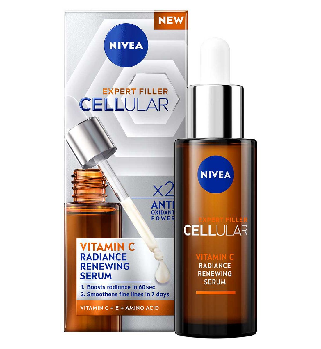 Nivea Cellular Expert Filler Vitamin C Radiance Renewing Face Serum 30Ml Br/>