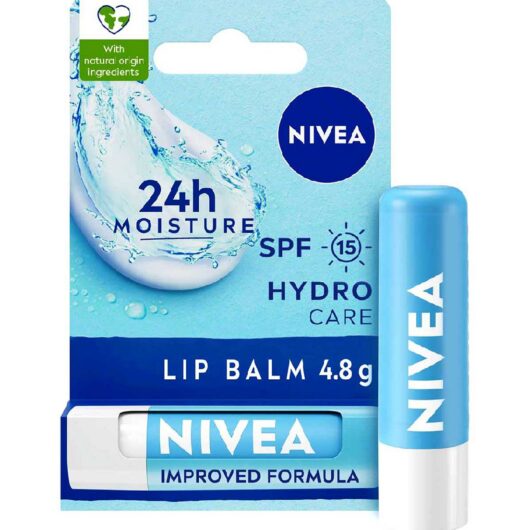 Nivea Hydro Care Lip Balm Spf15, 4.8g