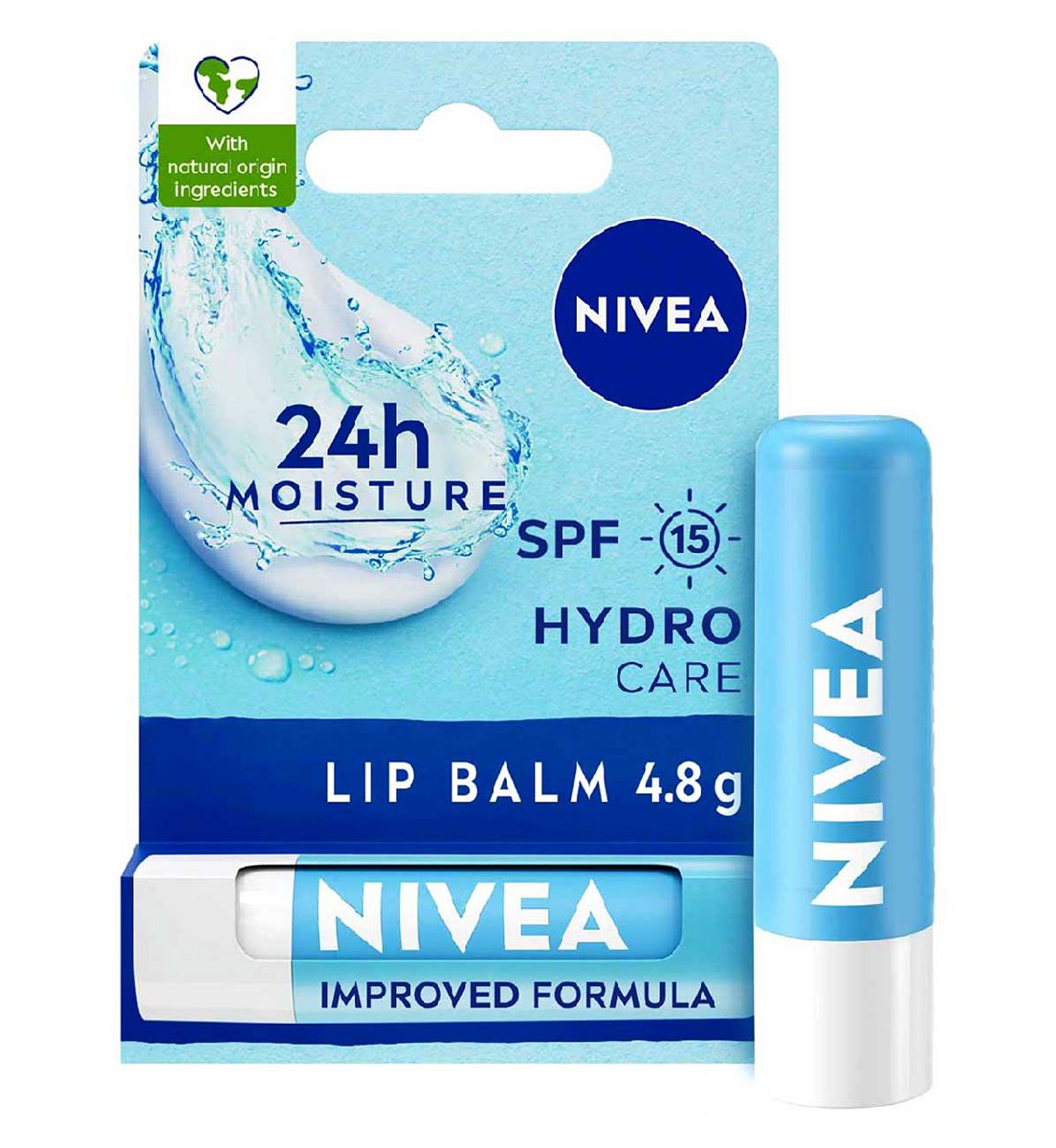 Nivea Hydro Care Lip Balm Spf15, 4.8g