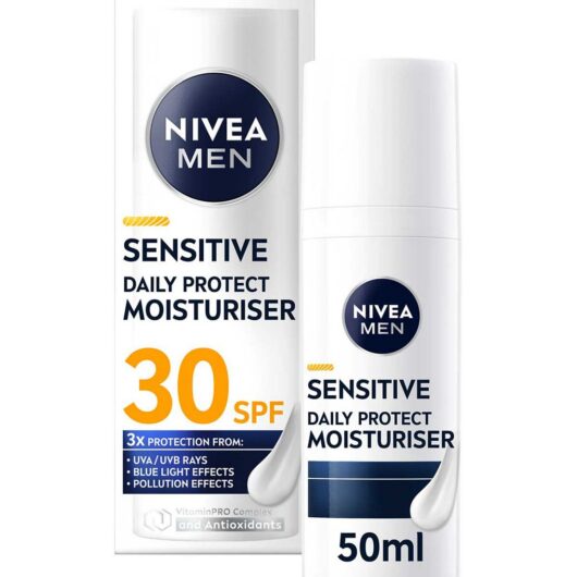 Nivea Men Sensitive Daily Protect Moisturiser Spf30 50ml
