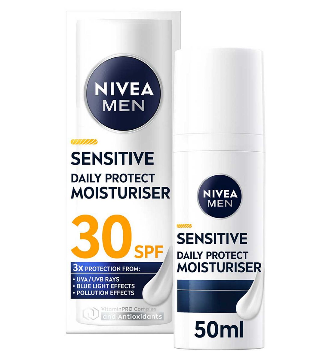 Nivea Men Sensitive Daily Protect Moisturiser Spf30 50ml