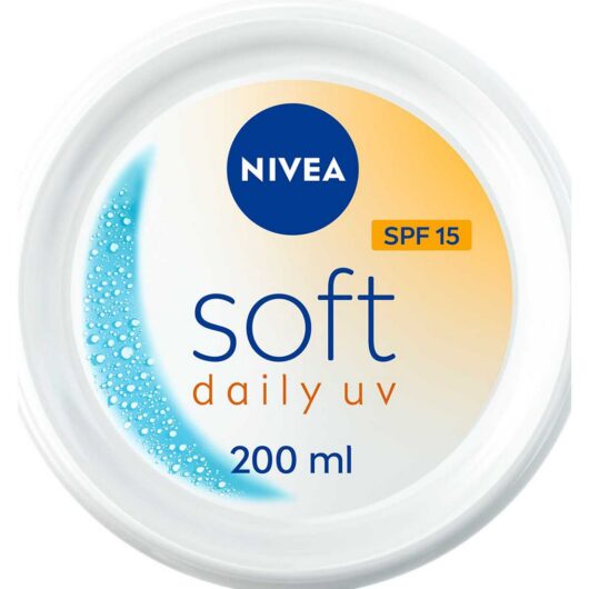 Nivea Soft Daily Uv Moisturiser For Face Hand & Body Spf15200 ml, 200ml