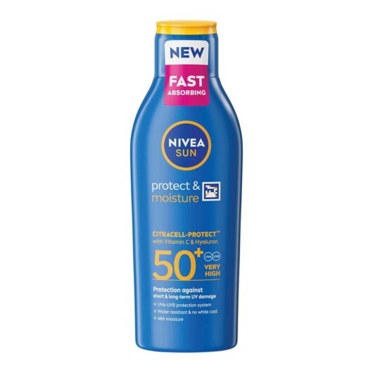 Nivea Sun Protect & Moisture Cream Lotion Spf 50+200 ml, 200ml