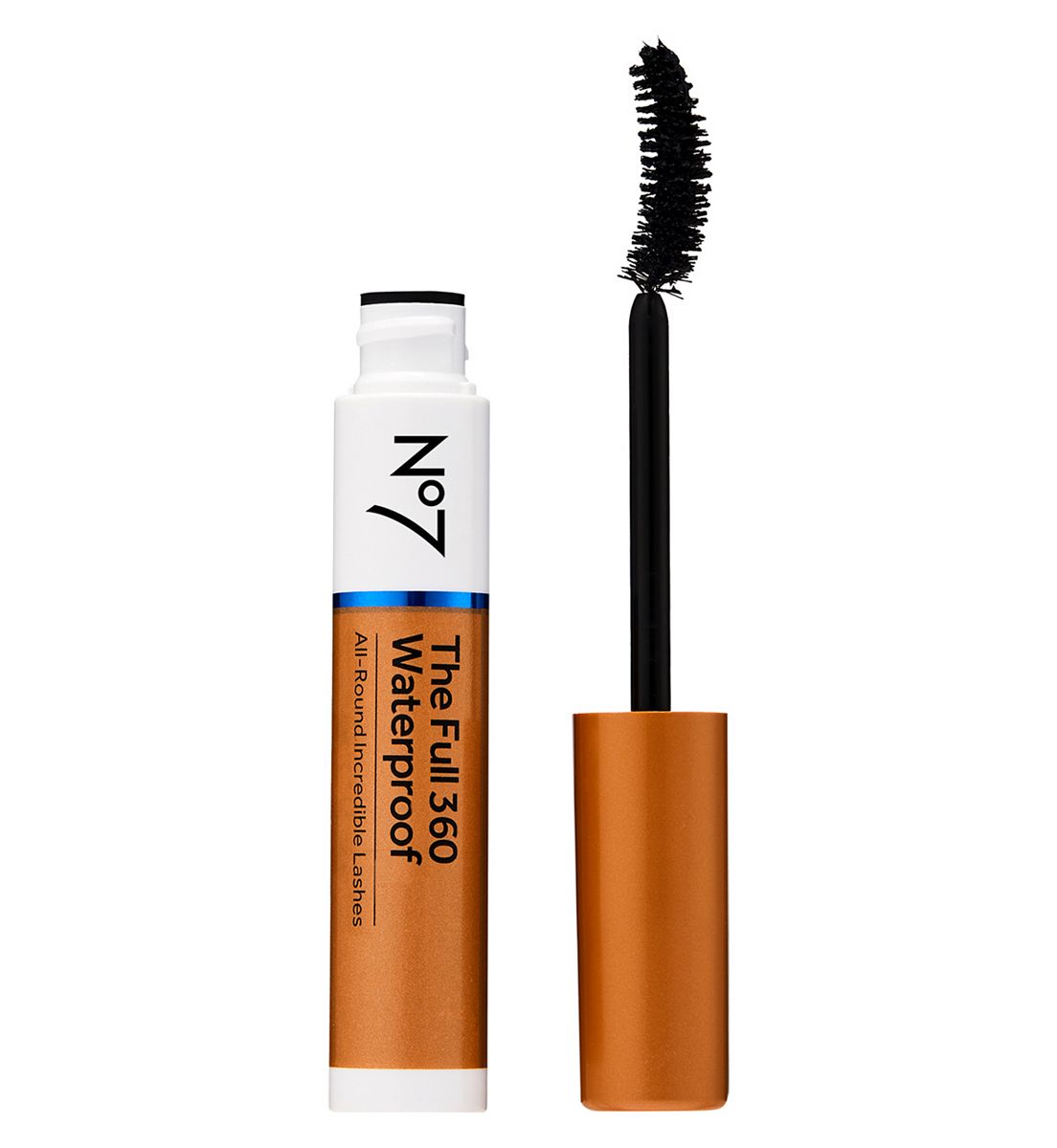 No7 Full 360 Waterproof Mascara Black Brown, 7ml