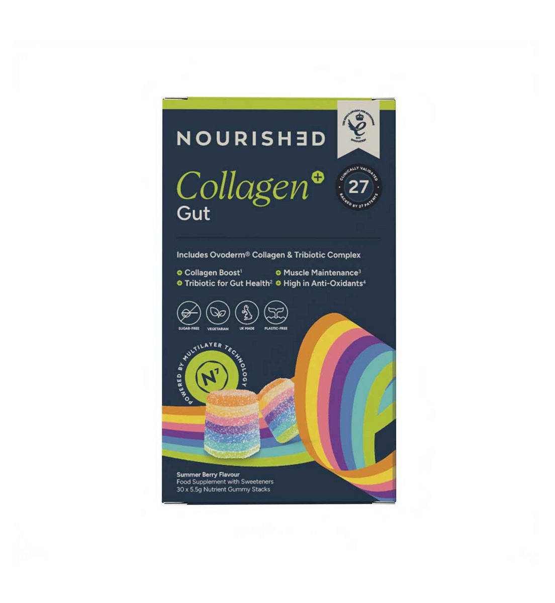 Nourished Collagen+ Gut Nutrient Stacks Gummies 30S