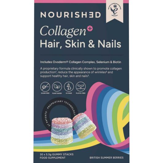 Nourished Collagen + Hair Skin & Nails Nutrient Stacks 30S