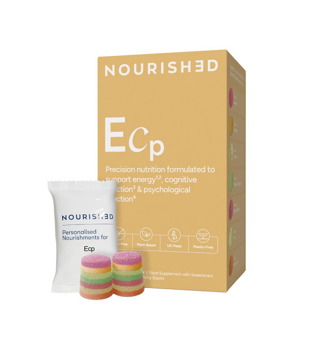 Nourished Ecp Nutrient Stacks 30 Gummies