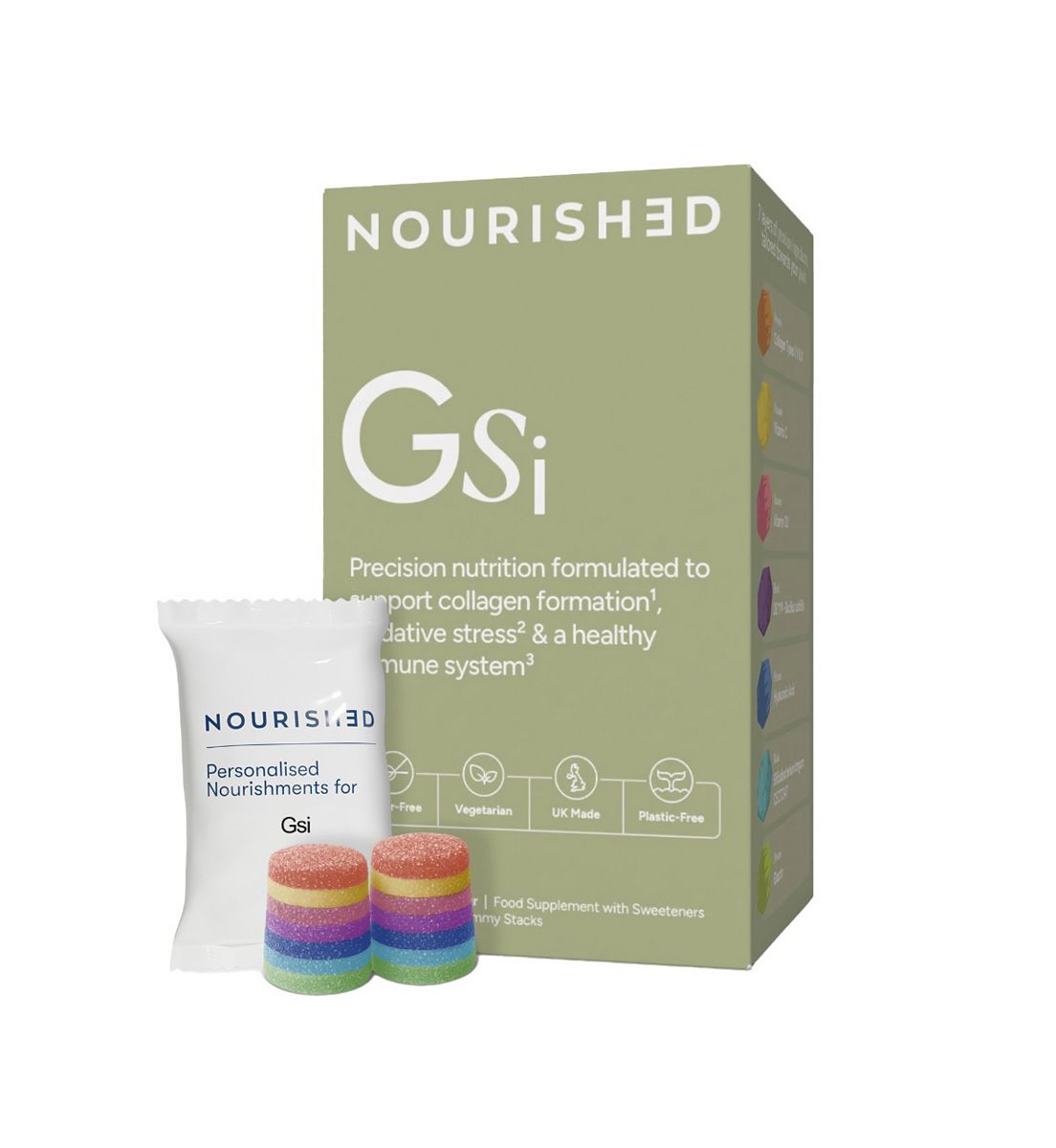 Nourished Gsi Nutrient Stacks 30 Gummies