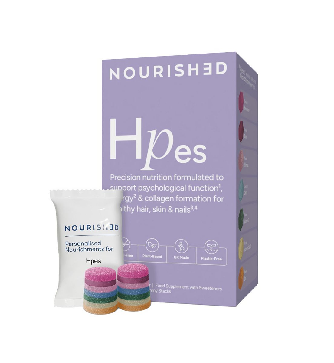 Nourished Hpes Nutrient Stacks 30 Gummies