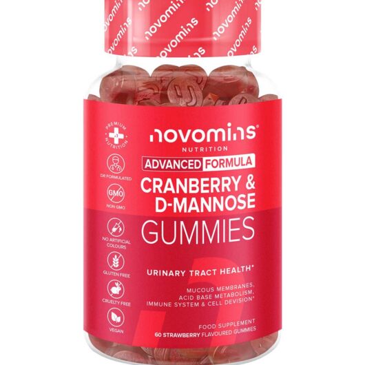 Novomins Cranberry And D Mannose Gummy Vitamins Strawberry Flavour - 60 Gummies