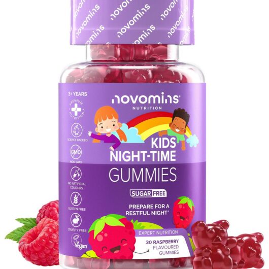 Novomins Kids Night Time Gummies Raspberry Flavour 30
