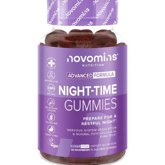 Novomins Night Time Gummies Raspberry Flavour 60S