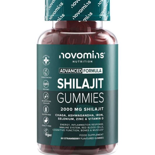 Novomins Shilajit Strawberry Flavoured Gummies 60