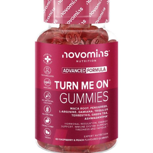 Novomins Turn-Me-On Gummies Raspberry And Peach Flavour 60S