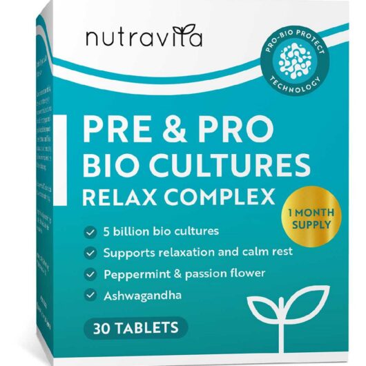 Nutravita Pre&pro Bio Cultures With Vitamin B6 & Ashwagandha - 30 Capsules