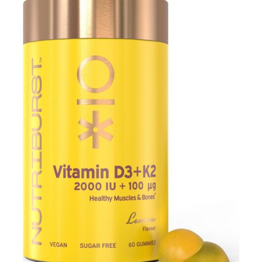 Nutriburst D3+K2 Vitamin Gummies Lemon - 60