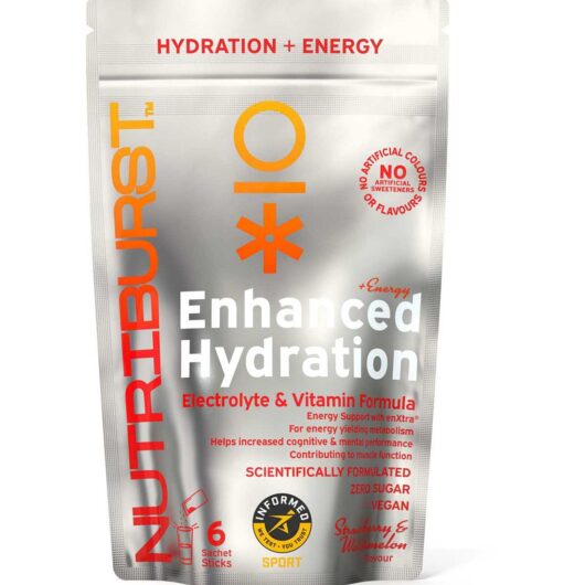 Nutriburst Energy Electrolyte & Vitamin Hydration Powder - Strawberry Watermelon 3.5G, 6 Sachets