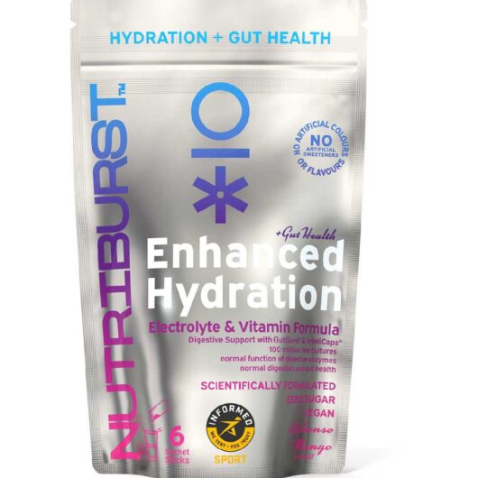 Nutriburst Gut Electrolyte & Vitamin Hydration Powder (Alphonso Mango) - 4.5G, 6 Sachets