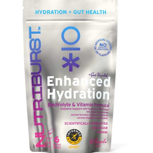 Nutriburst Gut Electrolyte & Vitamin Hydration Powder - Red Apple 4.5G, 6 Sachets