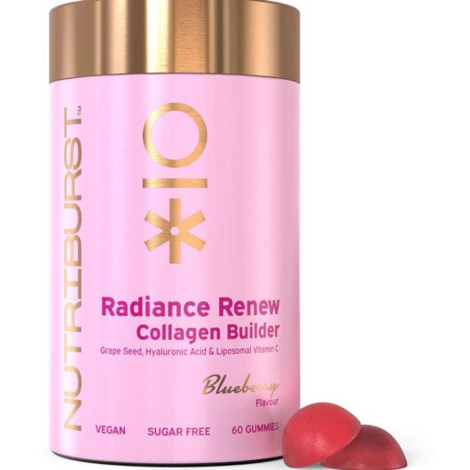 Nutriburst Radiance Renew Collagen Builder Vitamin Gummies Blueberry - 60