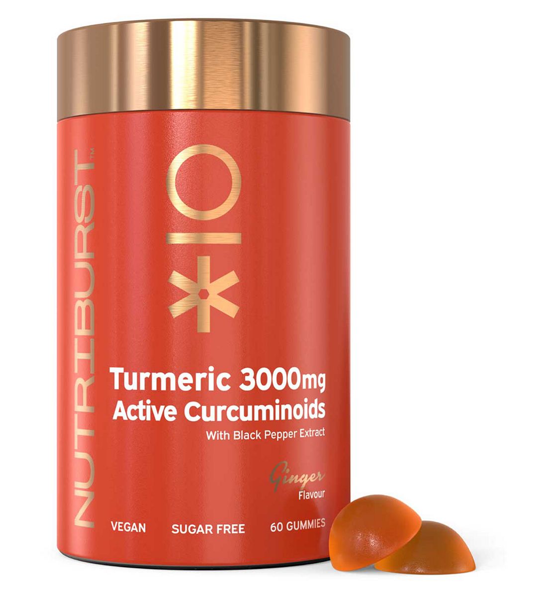Nutriburst Turmeric 3000Mg Vitamin Gummies Ginger - 60
