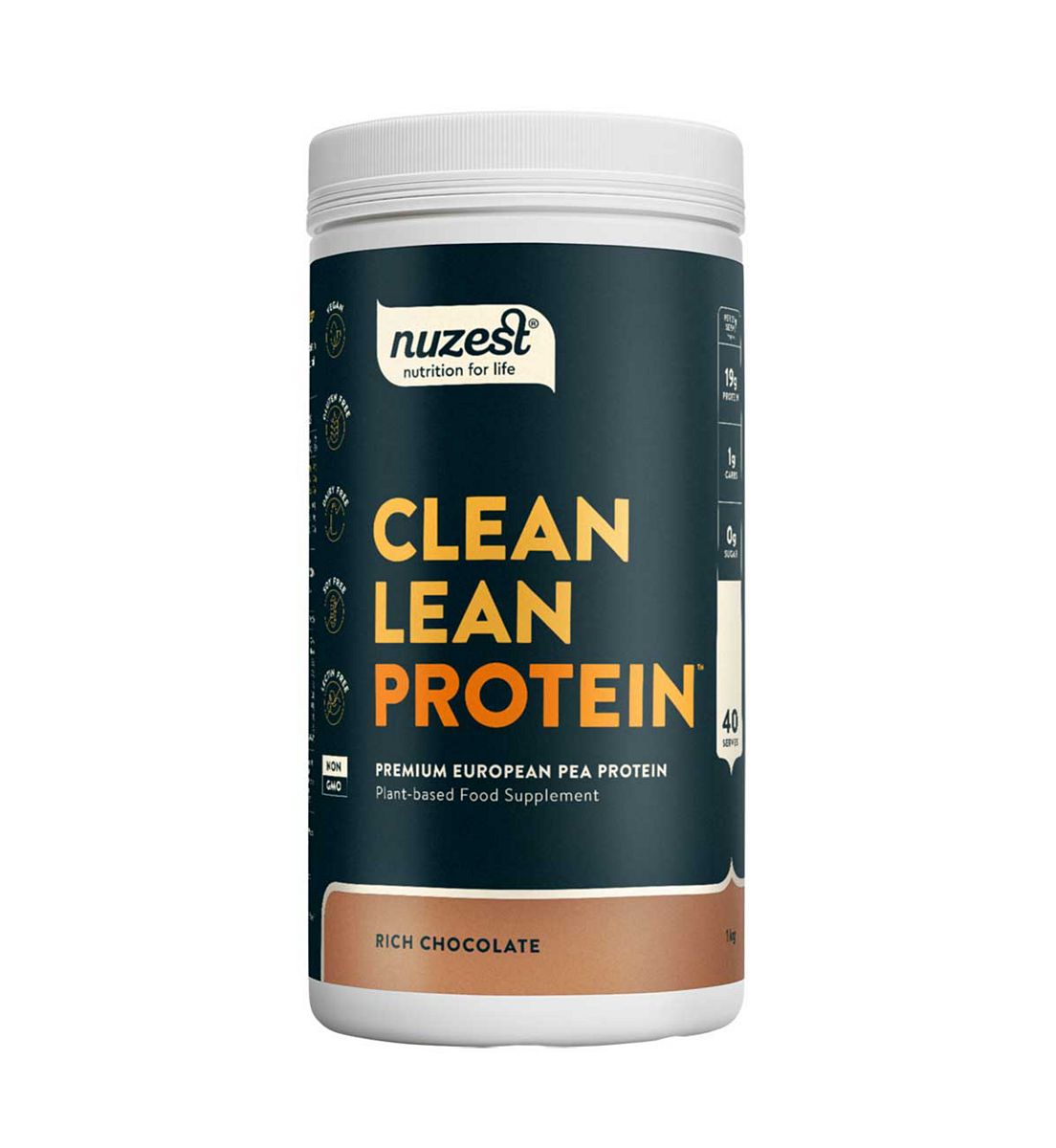 Nuzest Clean Lean Protein Premium European Pea Powder Rich Chocolate 1Kg