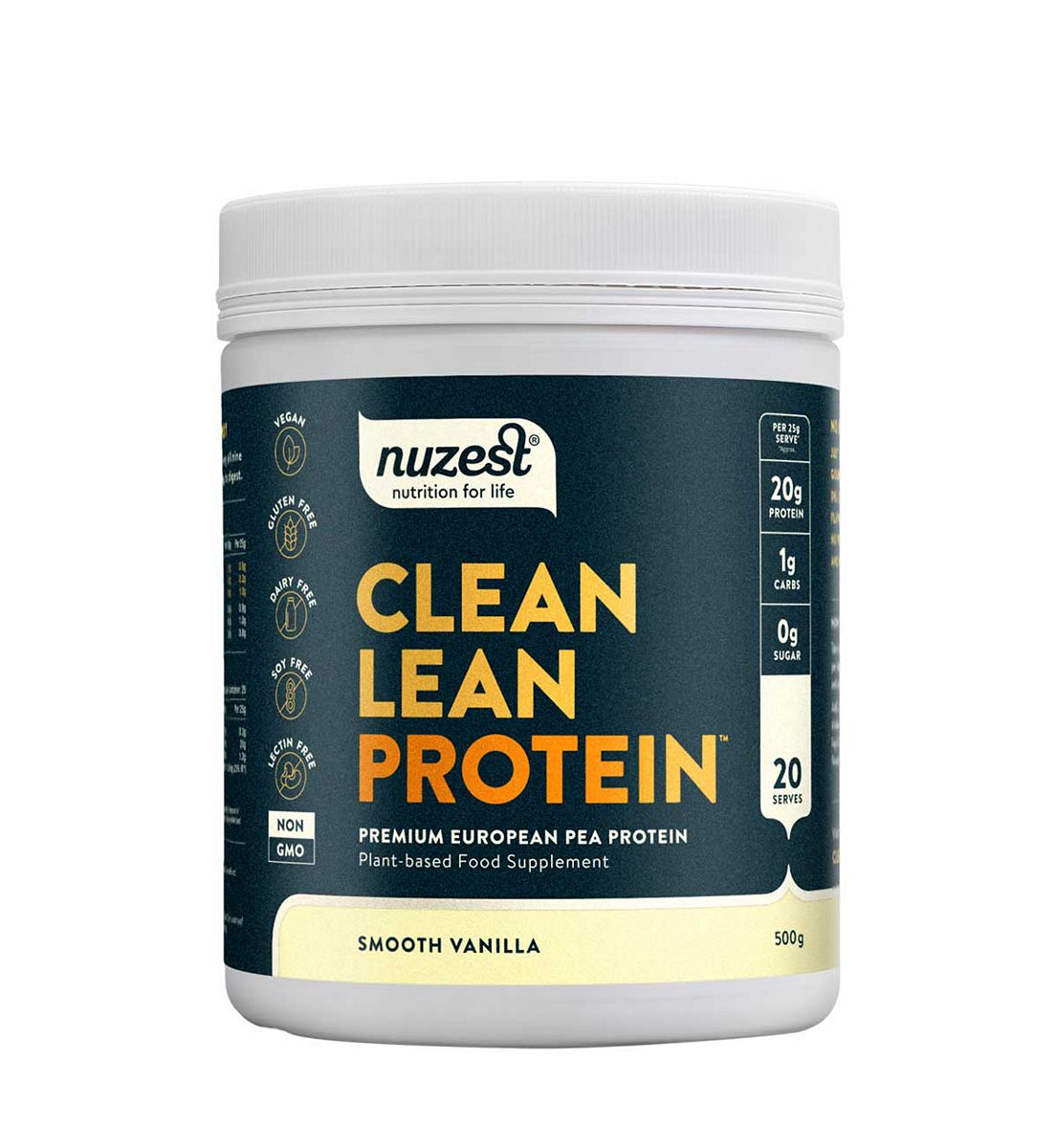 Nuzest Clean Lean Protein Premium European Pea Powder Smooth Vanilla 500g