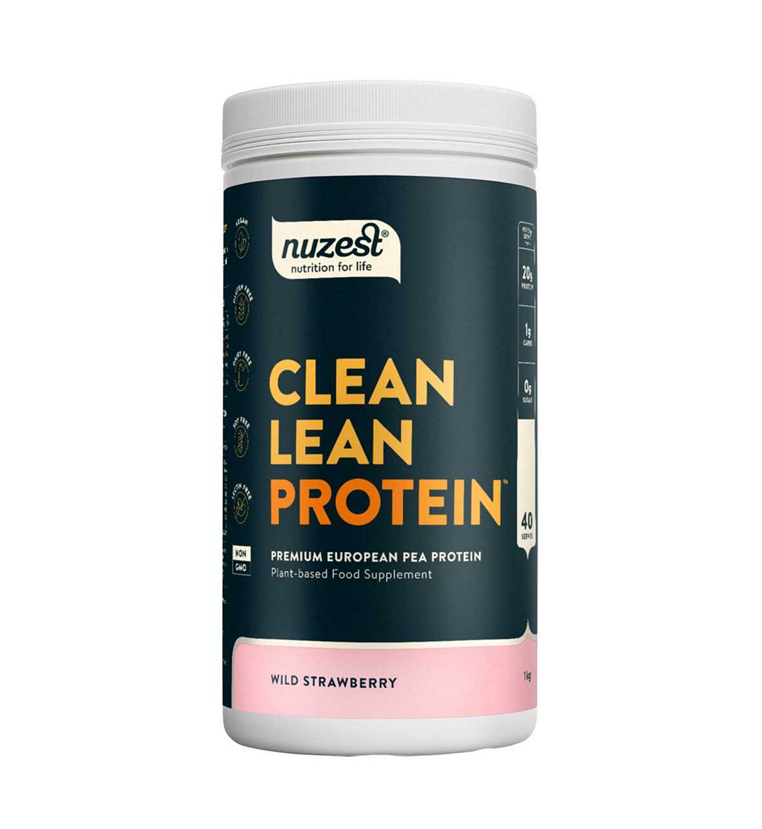 Nuzest Clean Lean Protein Premium European Pea Powder Wild Strawberry 1Kg