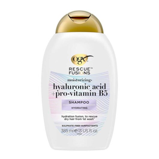 OGX Rescue Fusions Hyaluronic Acid + Pro-Vitamin B5 Shampoo 385ml