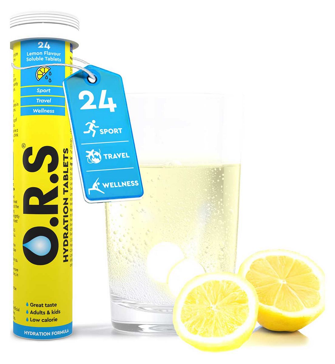 ORS O.r.s Hydration, Lemon Electrolyte Tablets For Everyday Hydration And Wellness - 24