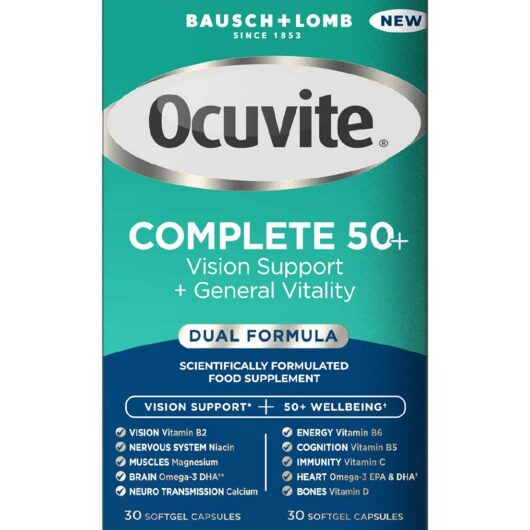 Ocuvite Bausch + Lomb 50+, Vision Support And General Vitality - 60 Capsules