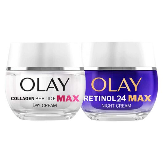 Olay Collagen Peptide Max Day Cream 50Ml & Retinol 24 Night Bundle