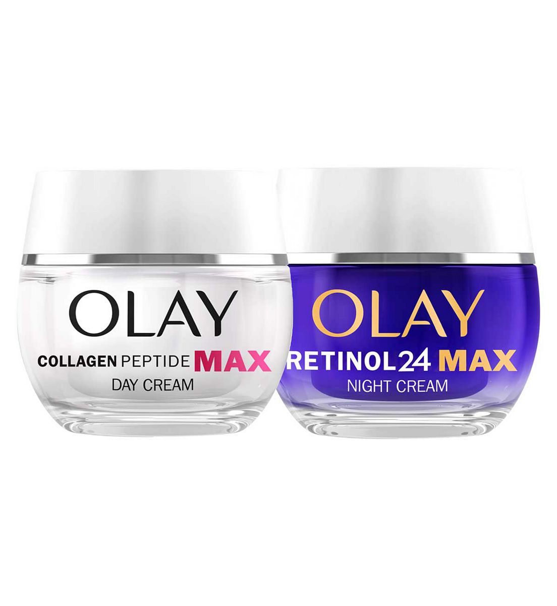 Olay Collagen Peptide Max Day Cream 50Ml & Retinol 24 Night Bundle