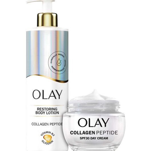 Olay Collagen Peptide Restoring Bundle Body Lotion 500Ml & Spf30 Day Cream 50ml